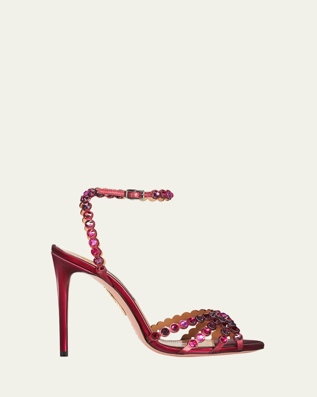 Tequila Crystal Ankle-Strap Cocktail Sandals
